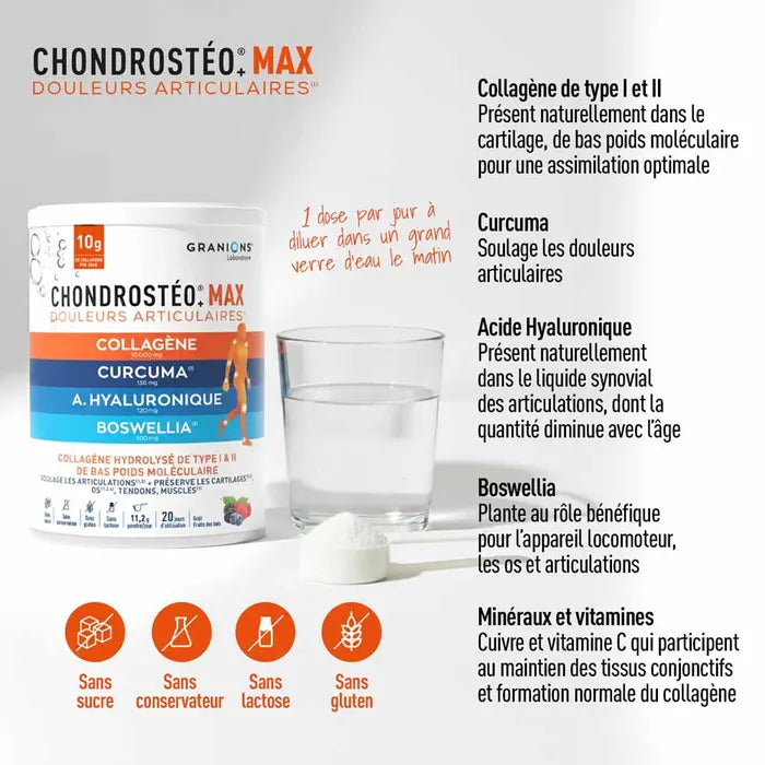 Granions Chondrostéo Max Arôme Fruits Rouges 226 g