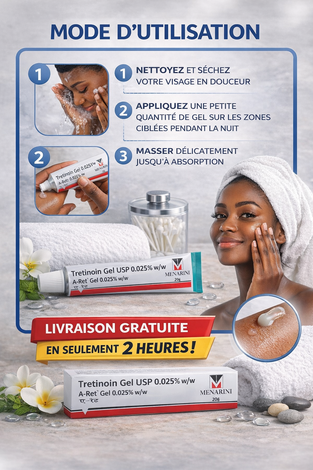 Gel de trétinoïne 100 % efficace ✨