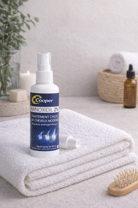 Minoxidil médical : stimule la repousse et ralentit la chute des cheveux ✨