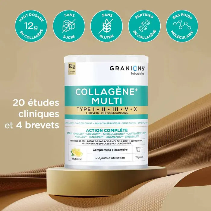 Granions collagène multi-types I-II-III-V-X 275 g
