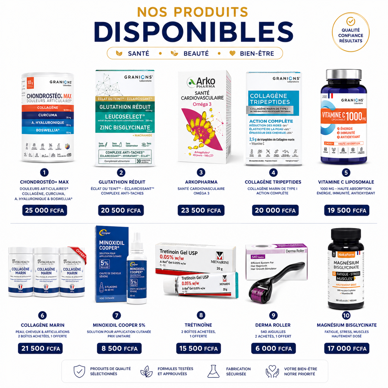 Tous les produits disponibles à des prix abordables✨