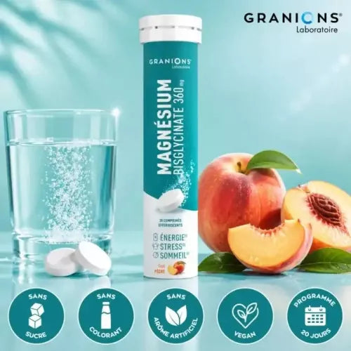 Granions Magnésium Bisgly 20 Comprimés Effervescents